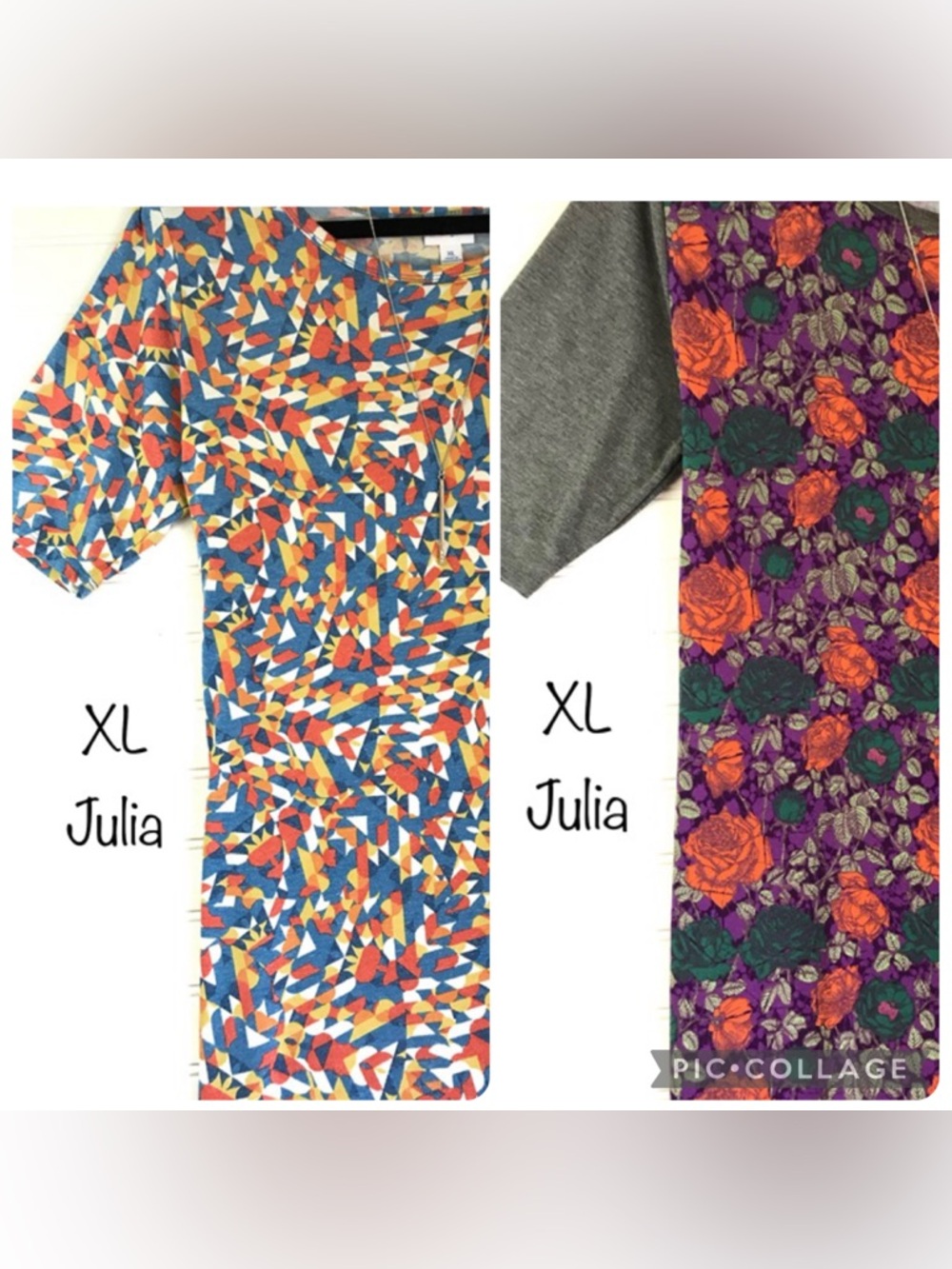 Set of 2 LuLaRoe XL Julia Dress BRAND NEW with Tags - G6